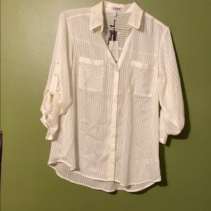 Sheer long sleeved blouse